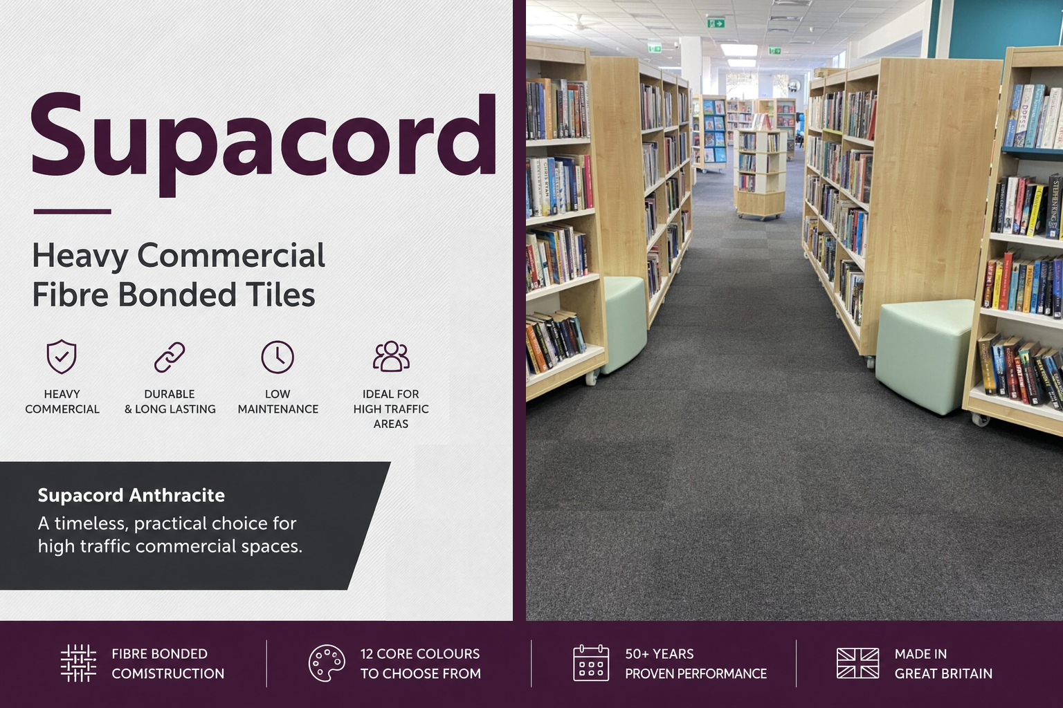 Heckmondwike Supacord Carpet Tiles