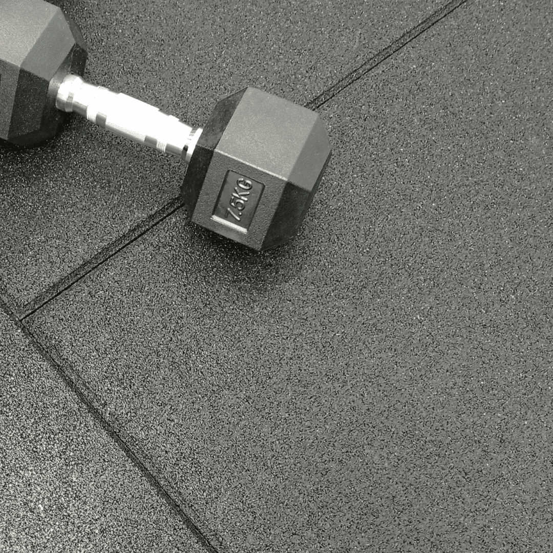 30mm Sprung PRO Gym Floor Tile - Rubber Heavy Duty Gym Flooring