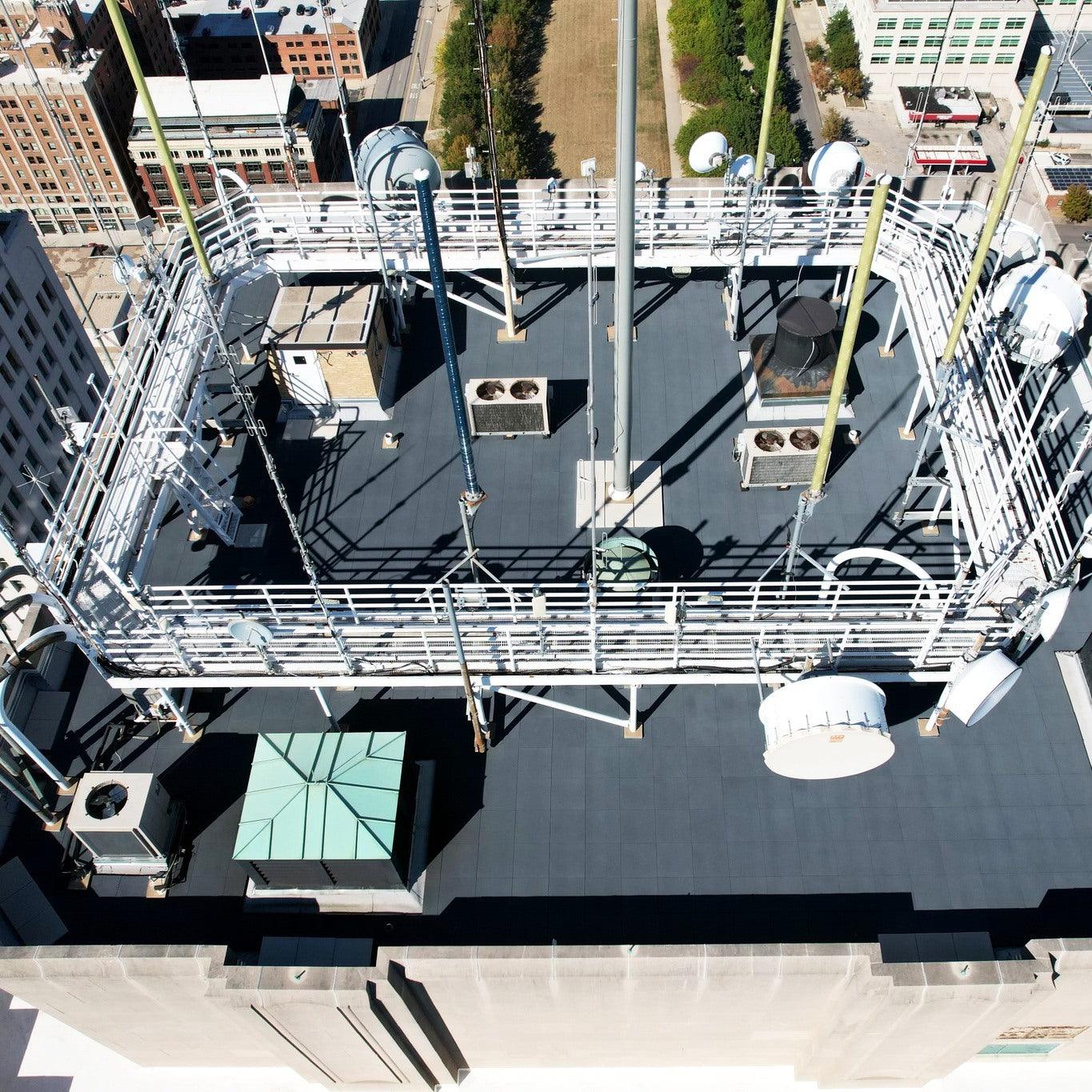 Rubber Rooftop Floor Tiles Extra Thick