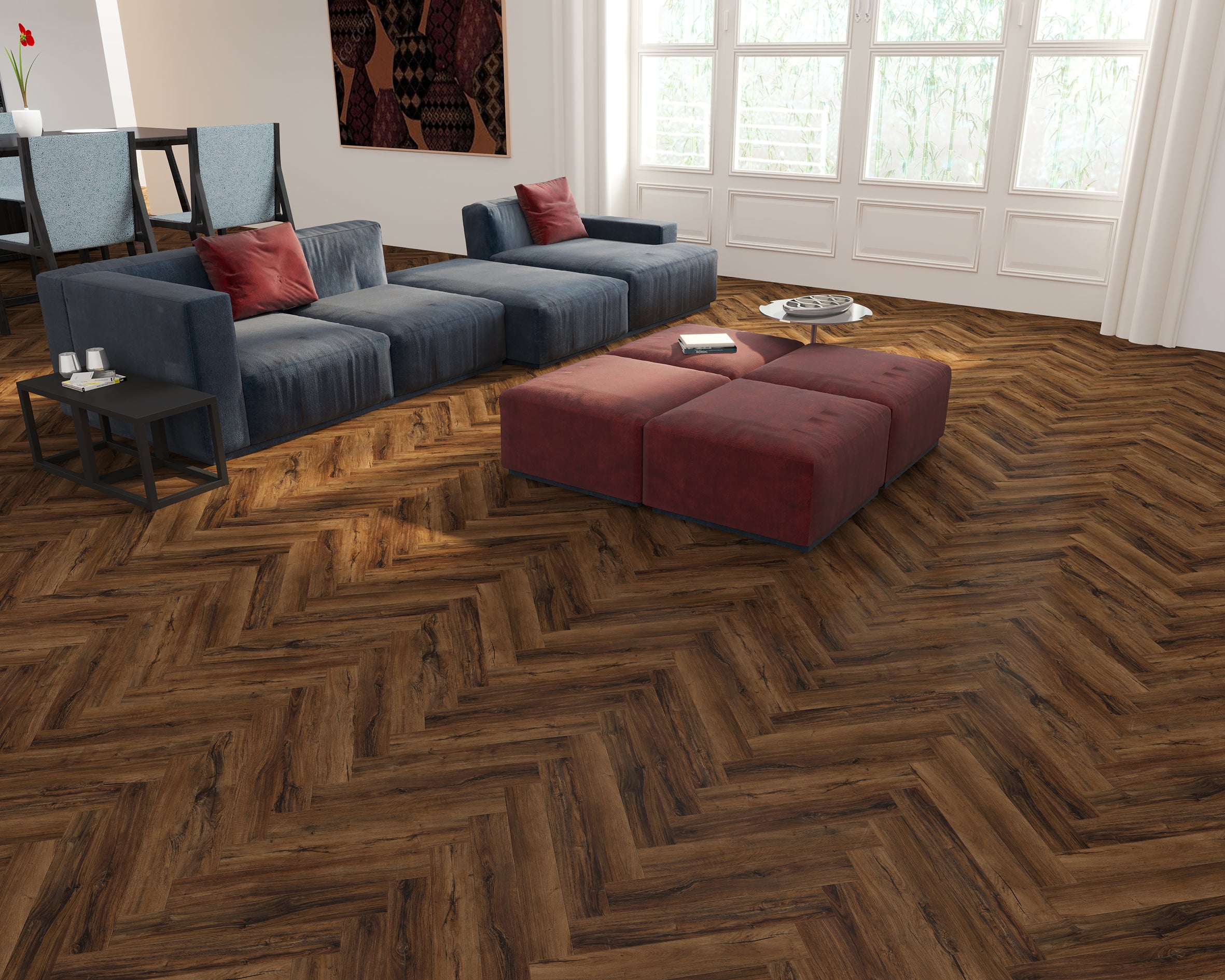 Brampton Chase Chicory Haze Herringbone 24 x 4.5"