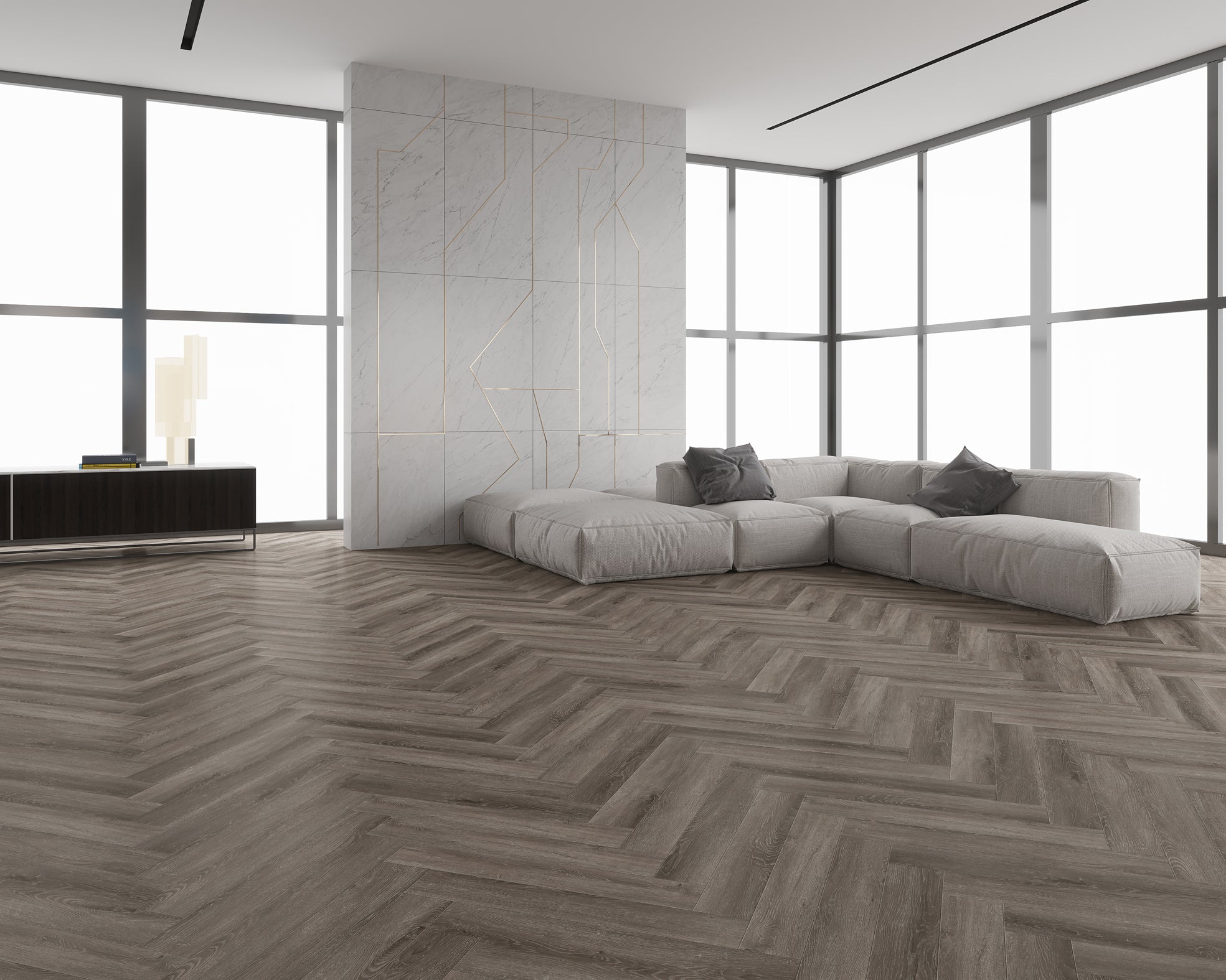Brampton Chase Urban Dusk Herringbone 16 x 4"