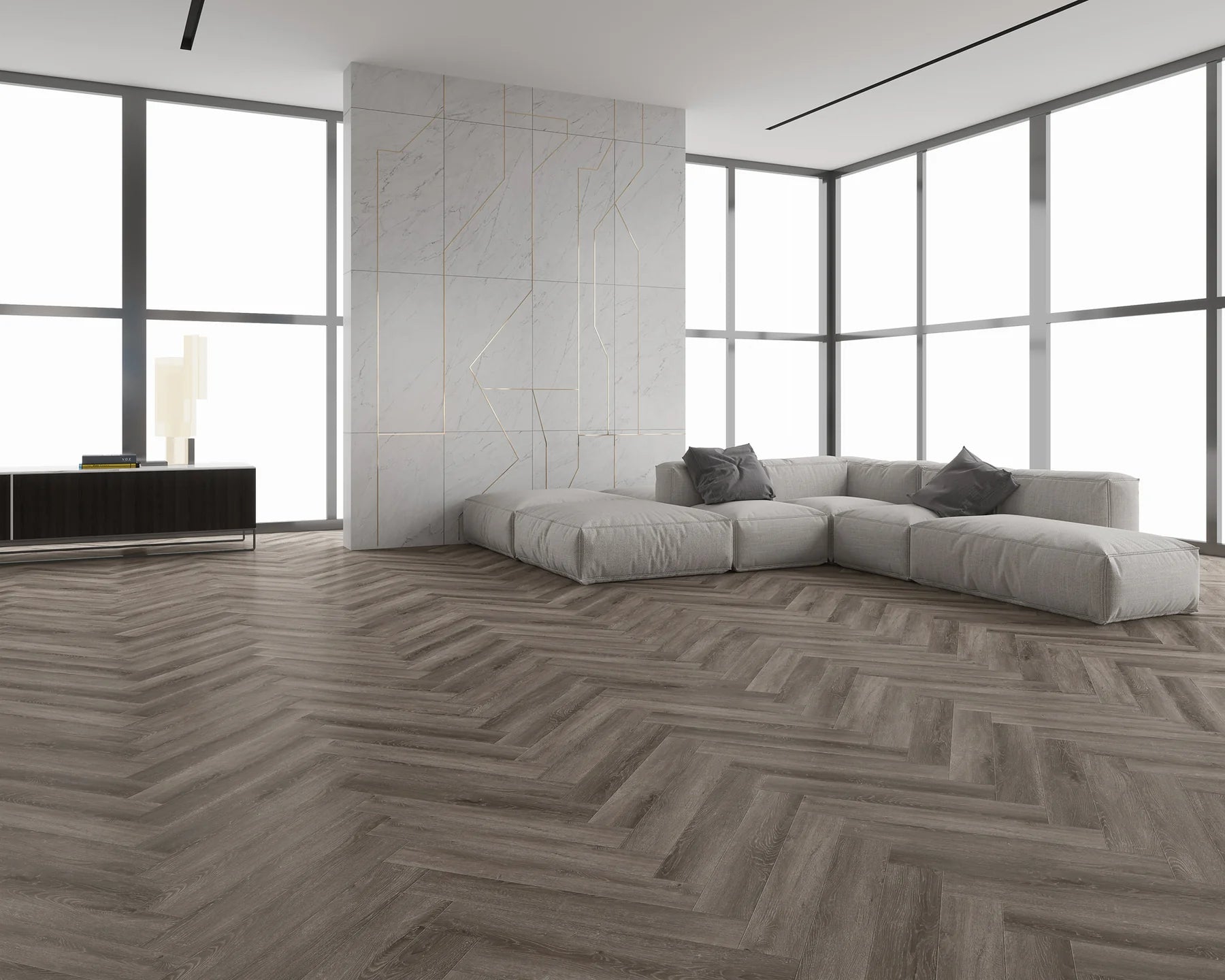 Brampton Chase Studio Designs Urban Dusk Herringbone 24" x 4.5"
