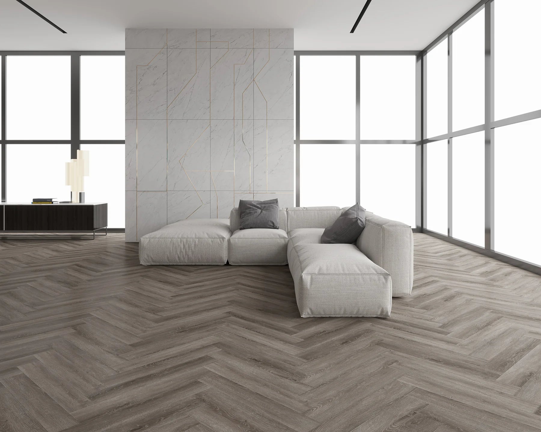 Brampton Chase Studio Designs Urban Dusk Herringbone 24" x 4.5"