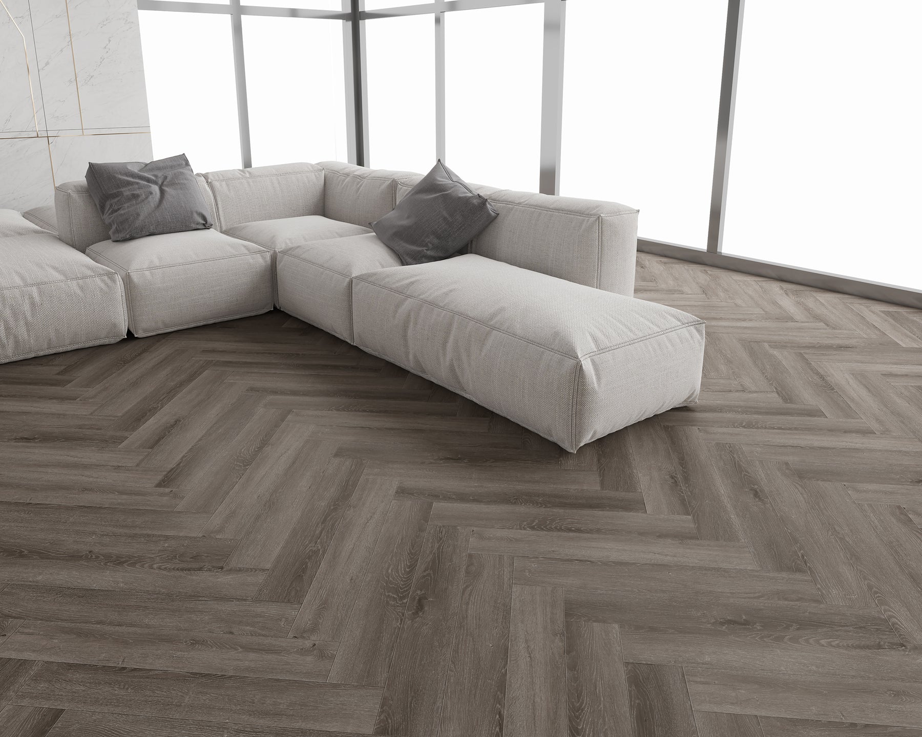 Brampton Chase Studio Designs Urban Dusk Herringbone 24" x 4.5"