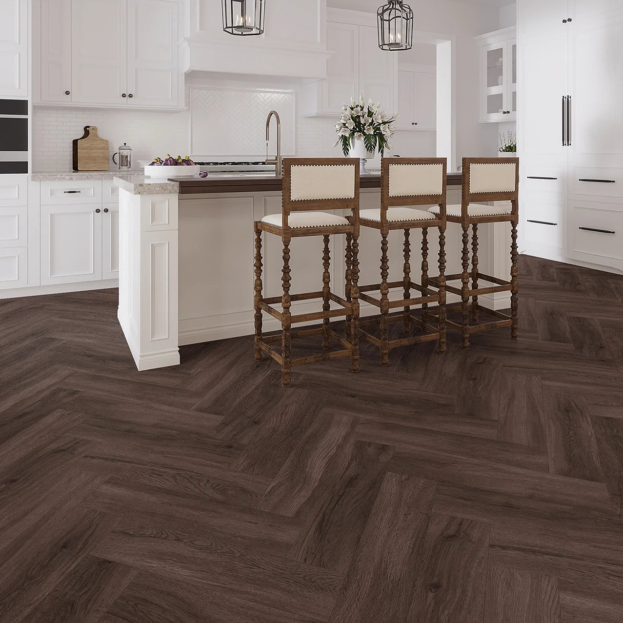 Brampton Chase Studio Designs Dark Umber Herringbone 24" x 4.5"