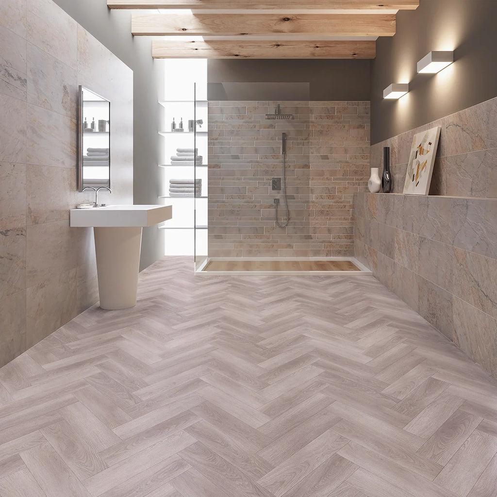 Brampton Chase Studio Designs Heather Grey Herringbone 24" x 4.5"