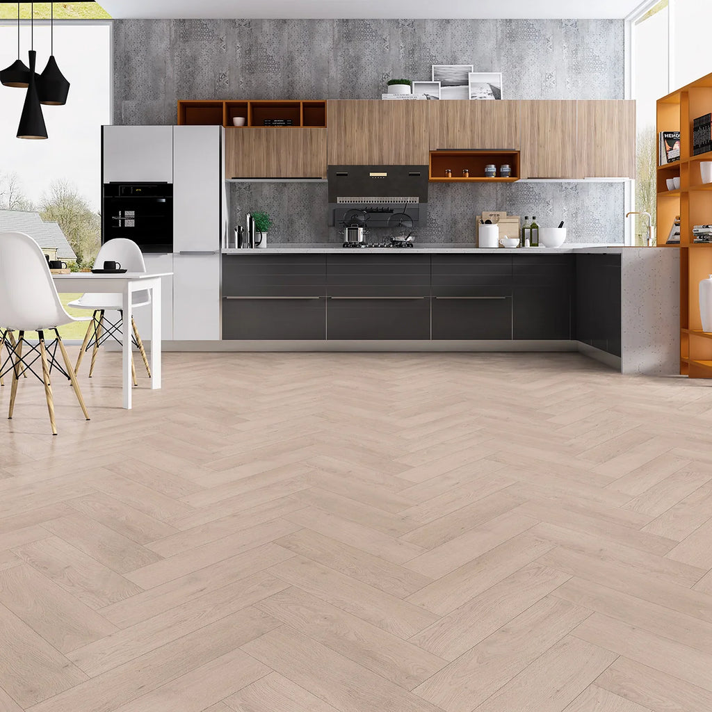 Brampton Chase Studio Designs Ivory White Herringbone 24" x 4.5"
