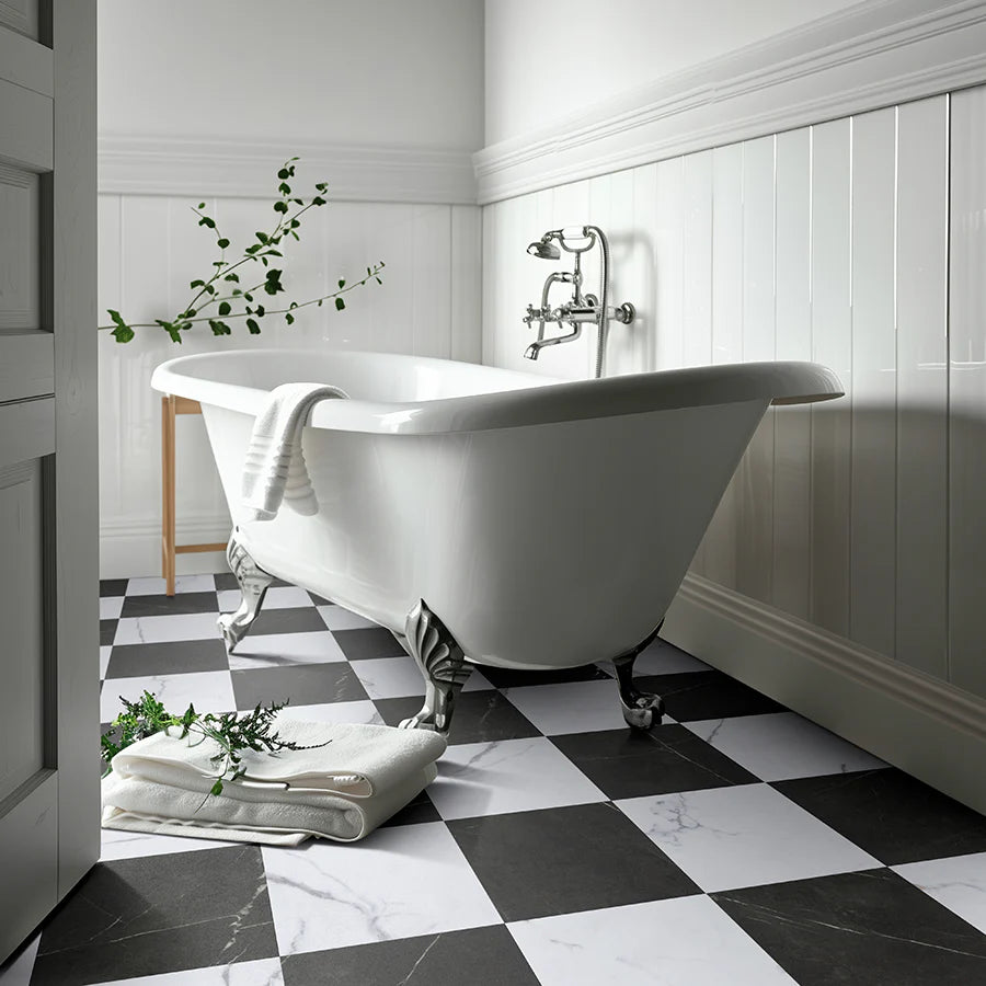 Brampton Chase Stones Marble Carrera Black 12 x 12"