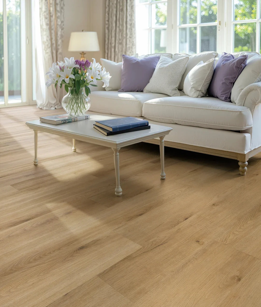 Brampton Chase Metro Aldgate Fawn Large Plank LVT room setting