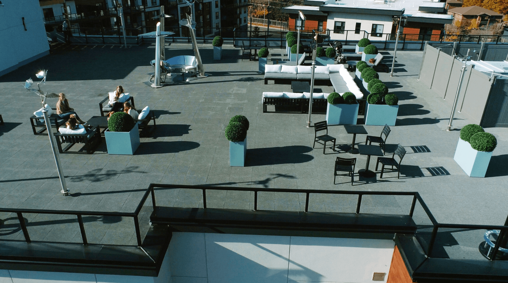 Rubber Rooftop Floor Tiles Extra Thick