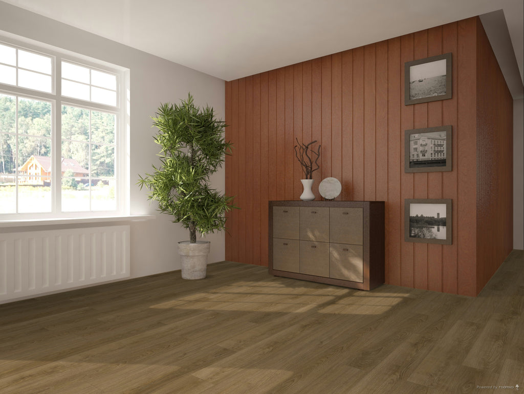 £14.74m2 - LX Luxury Full Plank Gluedown LVT Deep Oak (1 x Pack of 4.75m2)