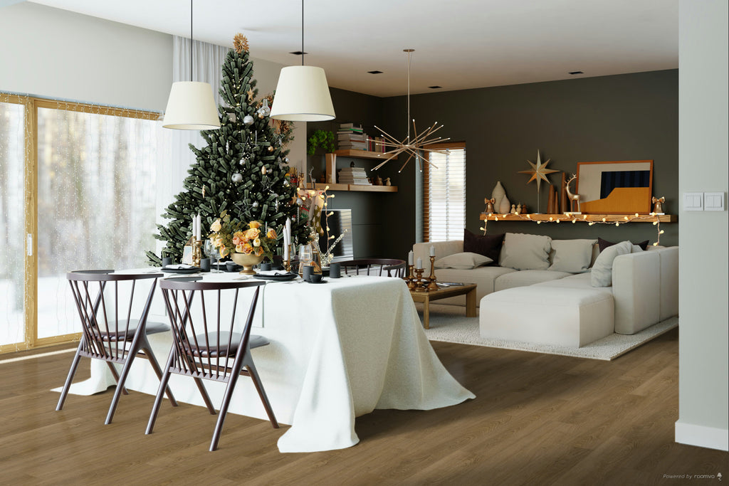 £14.74m2 - LX Luxury Full Plank Gluedown LVT Deep Oak (1 x Pack of 4.75m2)