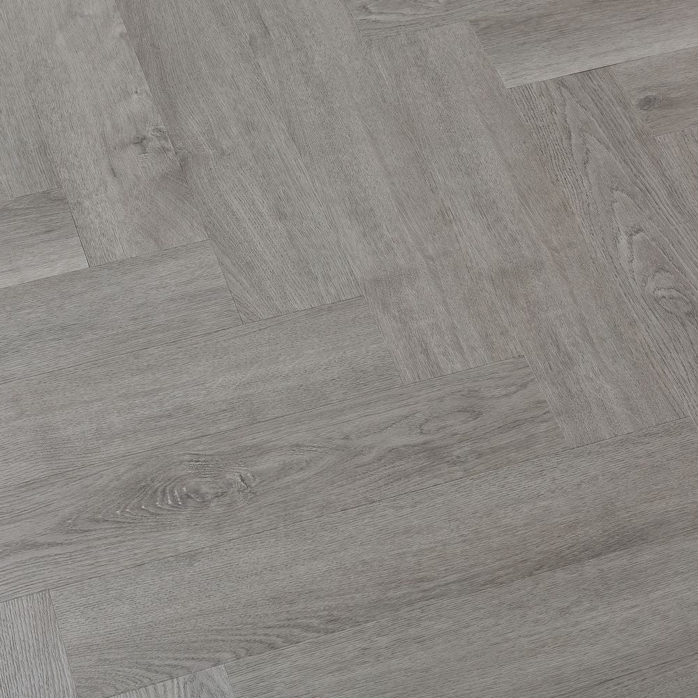 £5.00 FULL PLANK SAMPLE - Explora Commercial LVT Canyon Oak Grey Herringbone | R11 Slip Rating | 3mm thick | 0.7mm Wear Layer