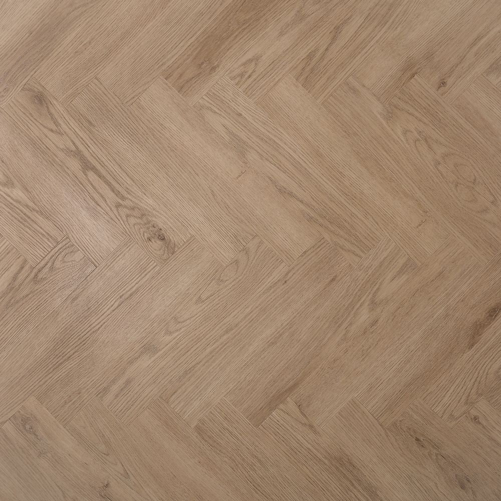 £5.00 FULL PLANK SAMPLE - Explora Commercial LVT Classic Oak Beige Herringbone | R11 Slip Rating | 3mm thick | 0.7mm Wear Layer