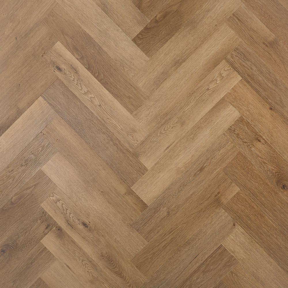 £5.00 FULL PLANK SAMPLE - Explora Commercial LVT Classic Oak Herringbone | R11 Slip Rating | 3mm thick | 0.7mm Wear Layer