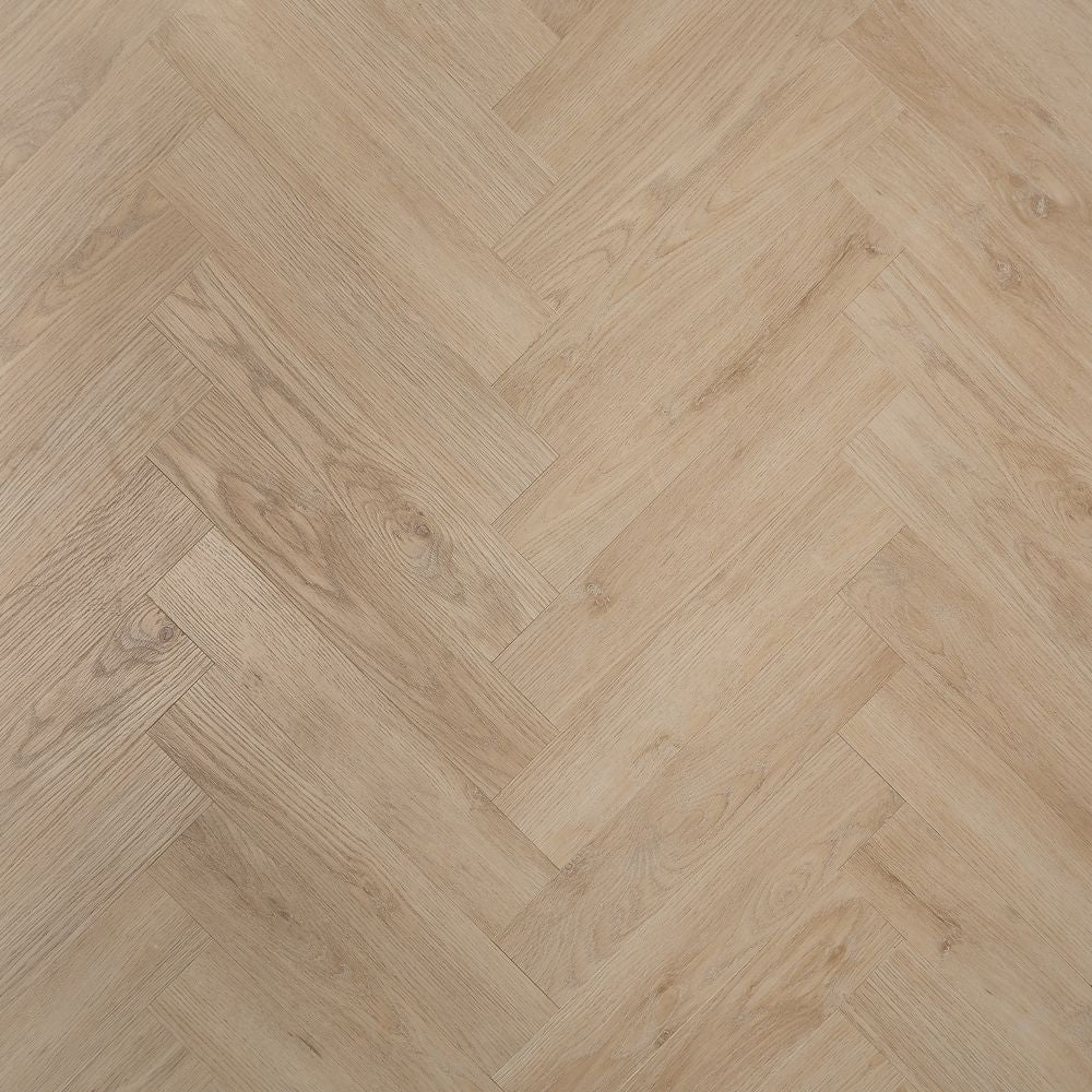 £5.00 FULL PLANK SAMPLE - Explora Commercial LVT Dusty Beige Oak Herringbone | R11 Slip Rating | 3mm thick | 0.7mm Wear Layer