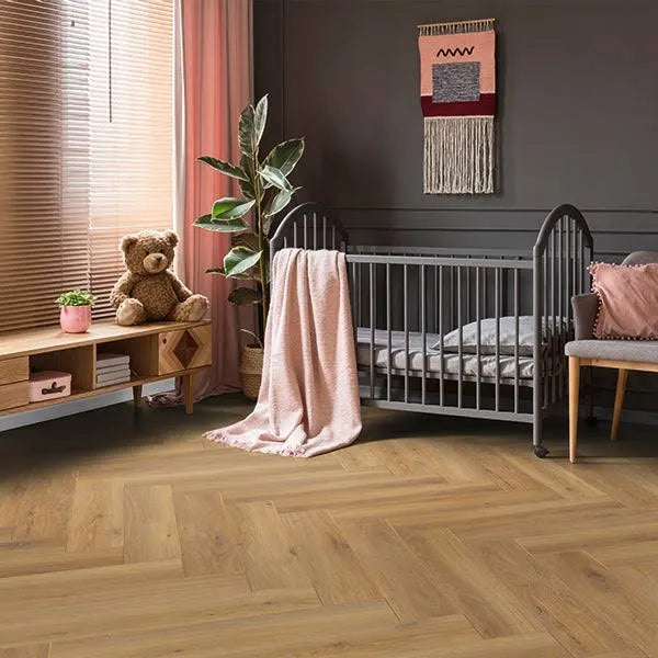 £15.99m2 Kronotex Herringbone Pisa Oak D3516 8mm AC4 Laminate Flooring (1.238m2 per pack)