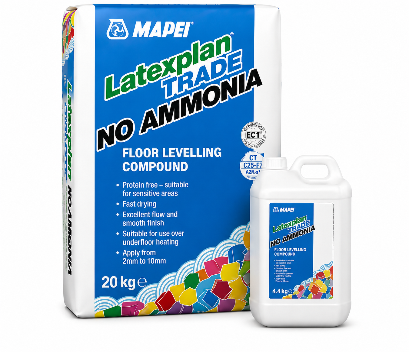 Mapei Latexplan Trade No Ammonia 20kg + 4.4kg Floor Levelling Compound