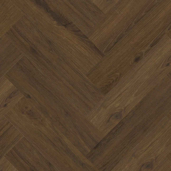 Brampton Chase Metro Belgravia Walnut Herringbone luxury vinyl flooring sample