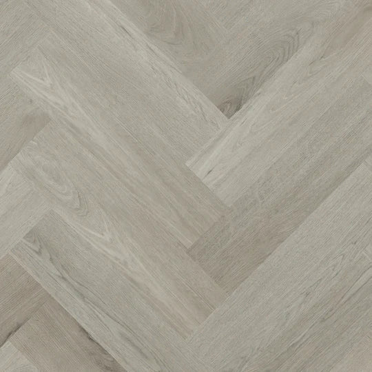 Brampton Chase Metro Pimlico Silver Herringbone luxury vinyl flooring sample