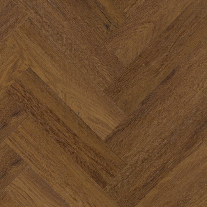 Brampton Chase Metro Soho Chestnut Herringbone luxury vinyl flooring sample