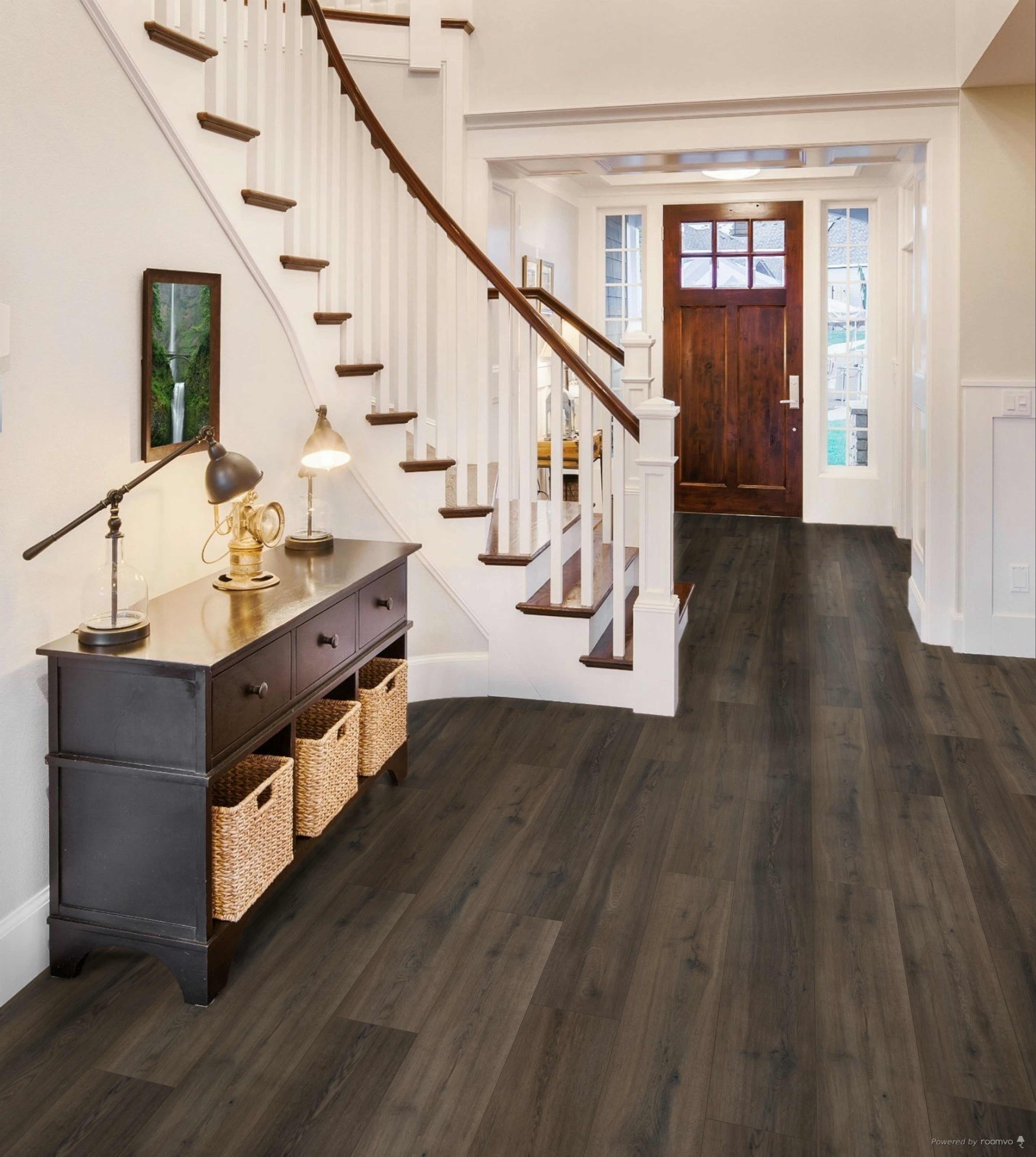£15.99m2 - Sierra Exempla Gluedown LVT Renaissance Dark Oak Full Plank | R10 Slip Rating | 2.5mm thick | 0.55mm Wear Layer (3.37m2 per pack)