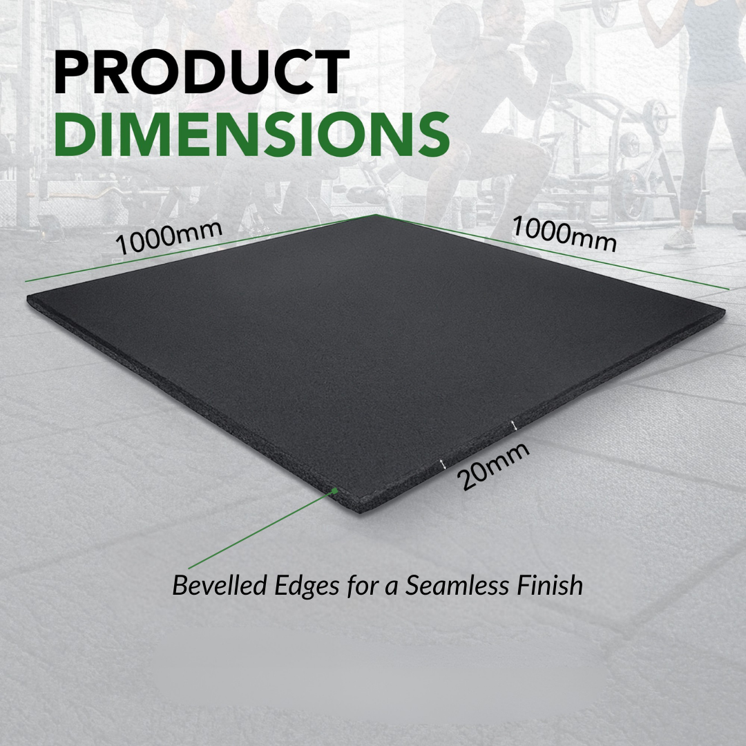 20mm Rubber PRO Gym Flooring | Heavy-Duty, Smooth Top Surface  – UK’s Highest Rated