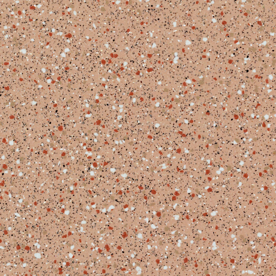 Tarkett Safetred Spectrum Tile in Sepia - warm terracotta with red white stone and black flecks