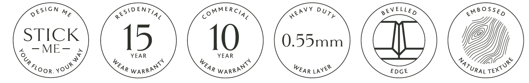 £15.99m2 - VICTORIA DESIGN FLOOR UNIVERSAL 55 WOOD PLANK GLUEDOWN LVT GINGER (3.36m2 per pack)