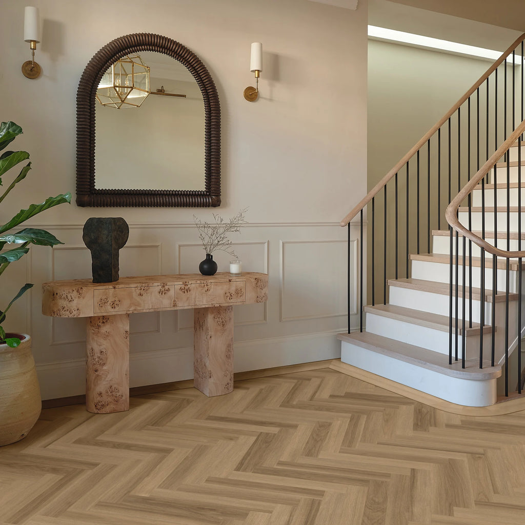 £20.99m2 - Palio Essenza by Karndean - Belluno Ash Herringbone SM-PVP408 (1 x pack 3.345m2)