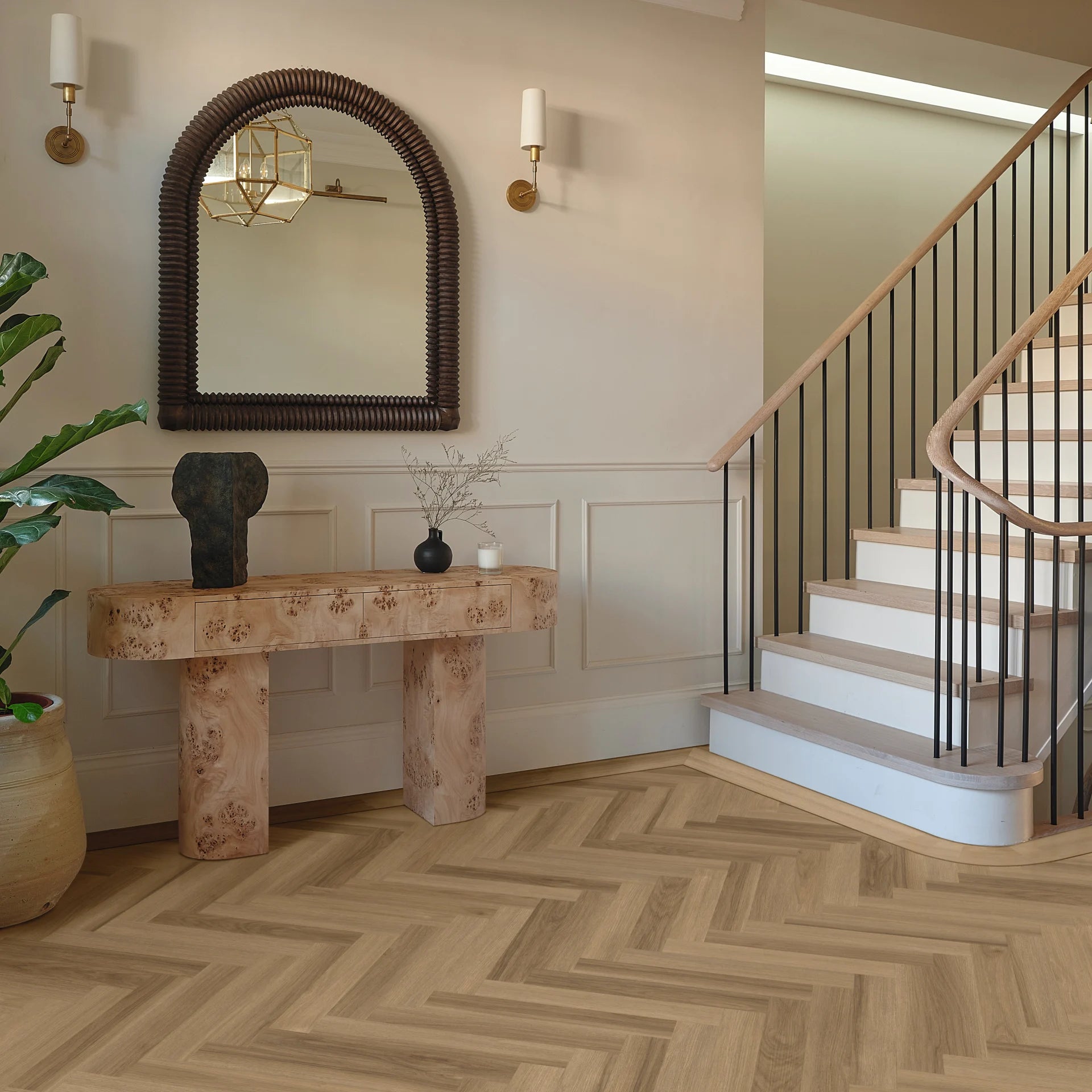 £20.99m2 - Palio Essenza by Karndean - Belluno Ash Herringbone SM-PVP408 (1 x pack 3.345m2)