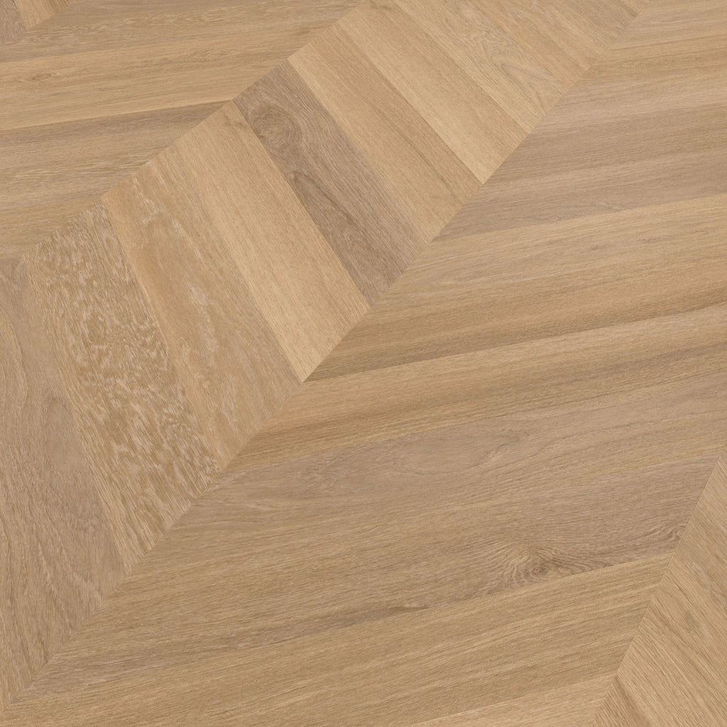£34.99m2 - Karndean Van Gogh Warm Brushed Oak Chevron Gluedown CM-VGW121T (4.03m2/pack)