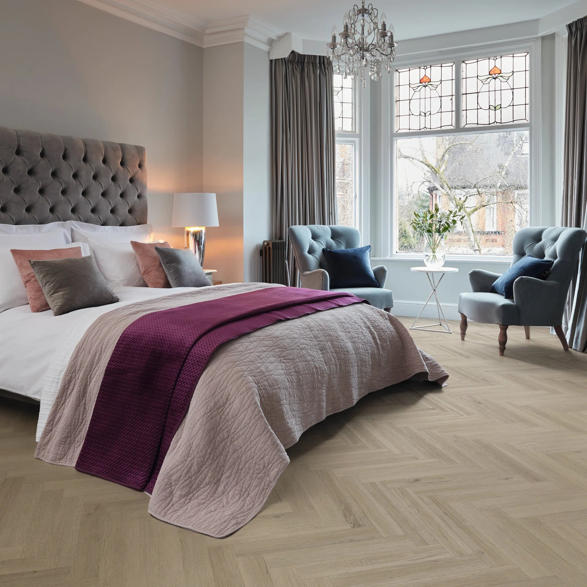 £20.99m2 - Palio Essenza by Karndean - Elba Oak Herringbone SM-PVP410 (1 x pack 3.345m2)