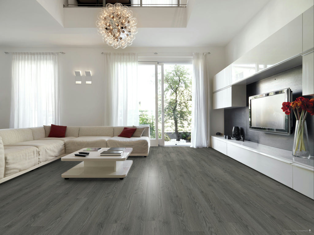£8.86m2 - Egger 7mm Laminate Mid Grey Oak (1 x pack of 2.49m2)