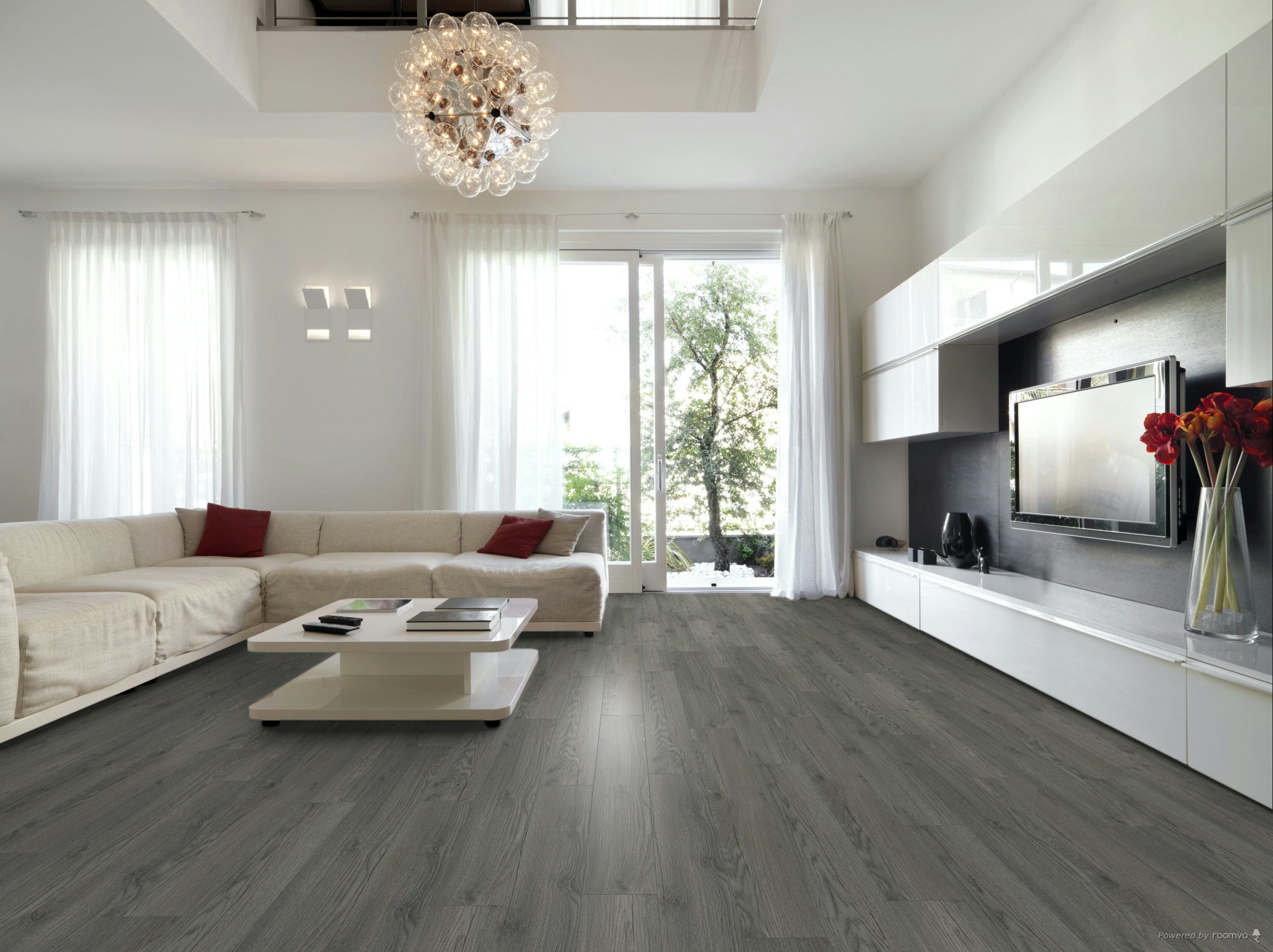 £8.86m2 - Egger 7mm Laminate Mid Grey Oak (1 x pack of 2.49m2)