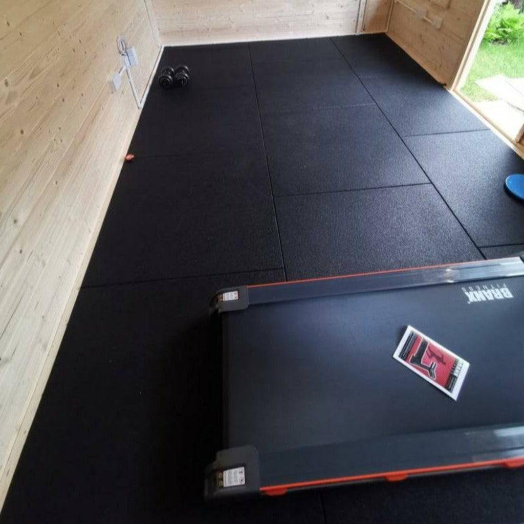 30mm Sprung PRO Gym Floor Tile - Rubber Heavy Duty Gym Flooring