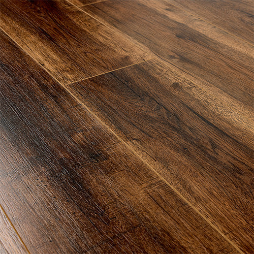Hagley Heritage Wychbury Walnut laminate plank detail - rich walnut