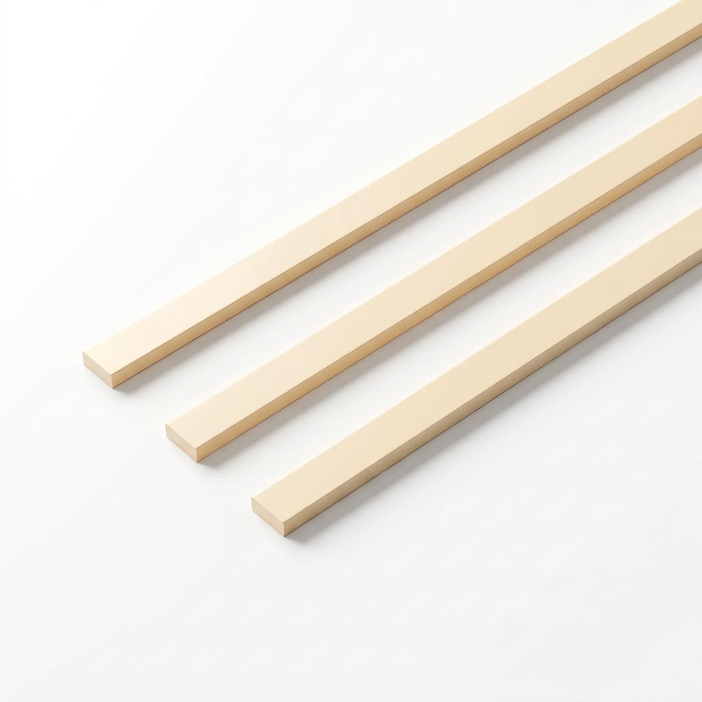 Cream PVC LVT design inlay strips - three diagonal strips on white