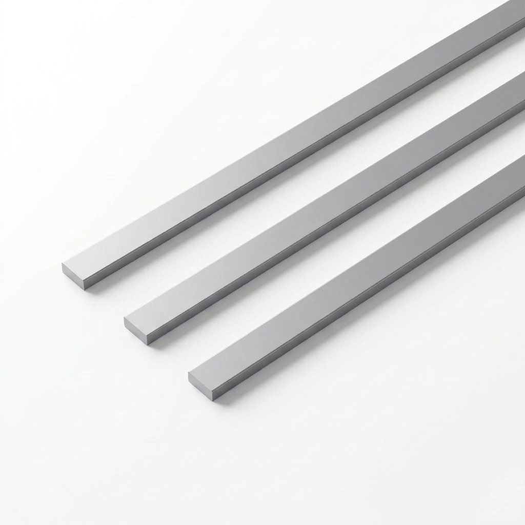 Silver PVC LVT design inlay strips - three diagonal strips on white
