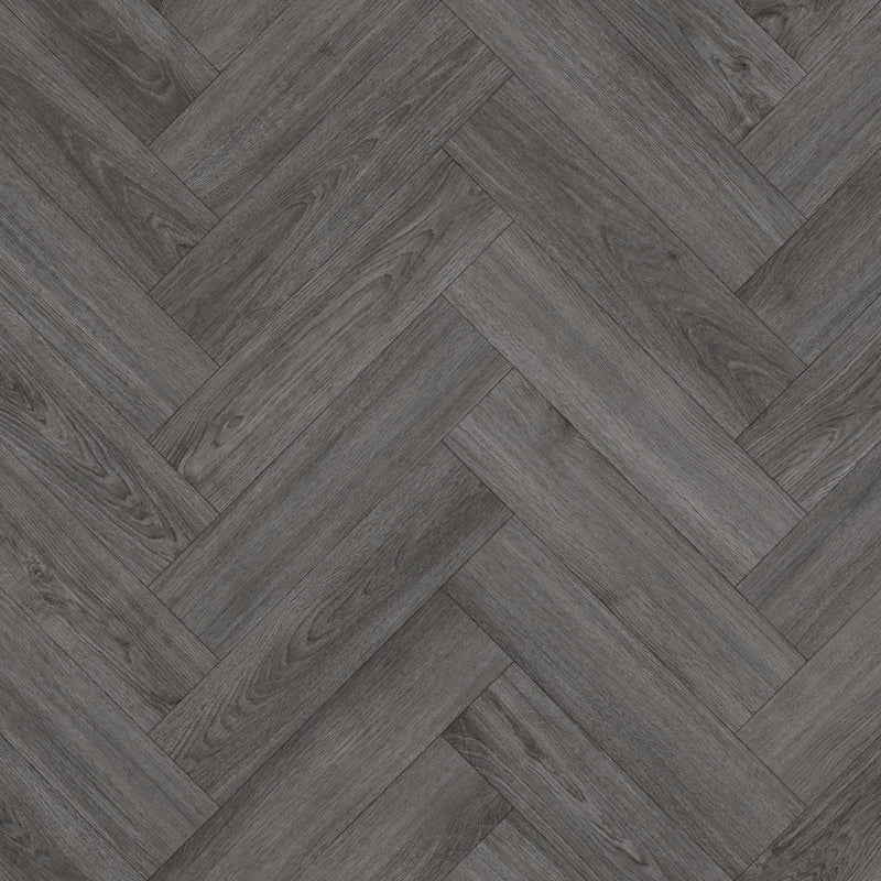 £14.89m2 - LX Luxury Parquet Gluedown LVT Grey Oak (1 x Pack of 4.70m2)