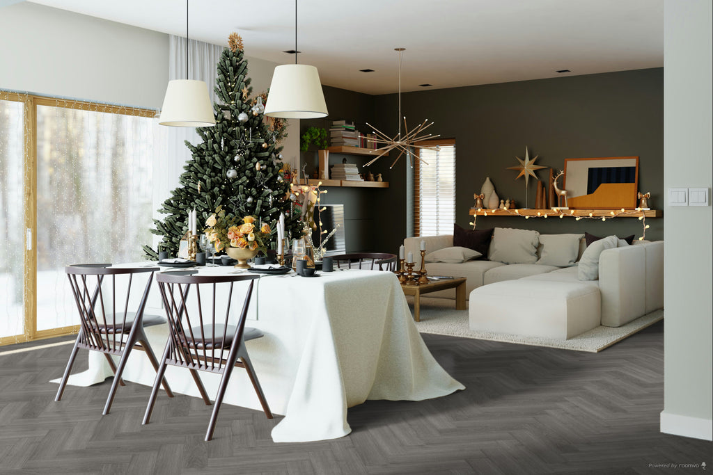 £14.89m2 - LX Luxury Parquet Gluedown LVT Silver Oak (1 x Pack of 4.70m2)