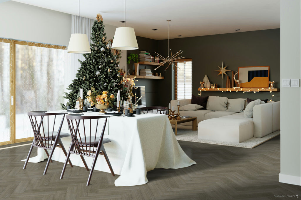 £14.89m2 - LX Luxury Parquet Gluedown LVT Smoked Oak (1 x Pack of 4.70m2)