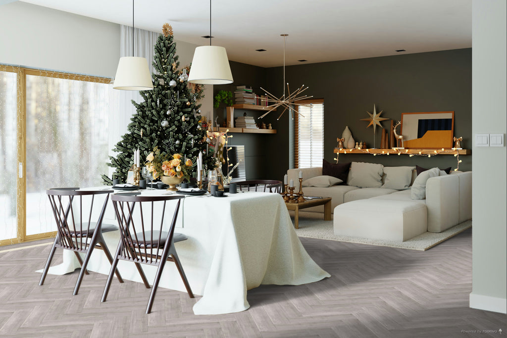 £14.89m2 - LX Luxury Parquet Gluedown LVT White Oak (1 x Pack of 4.70m2)