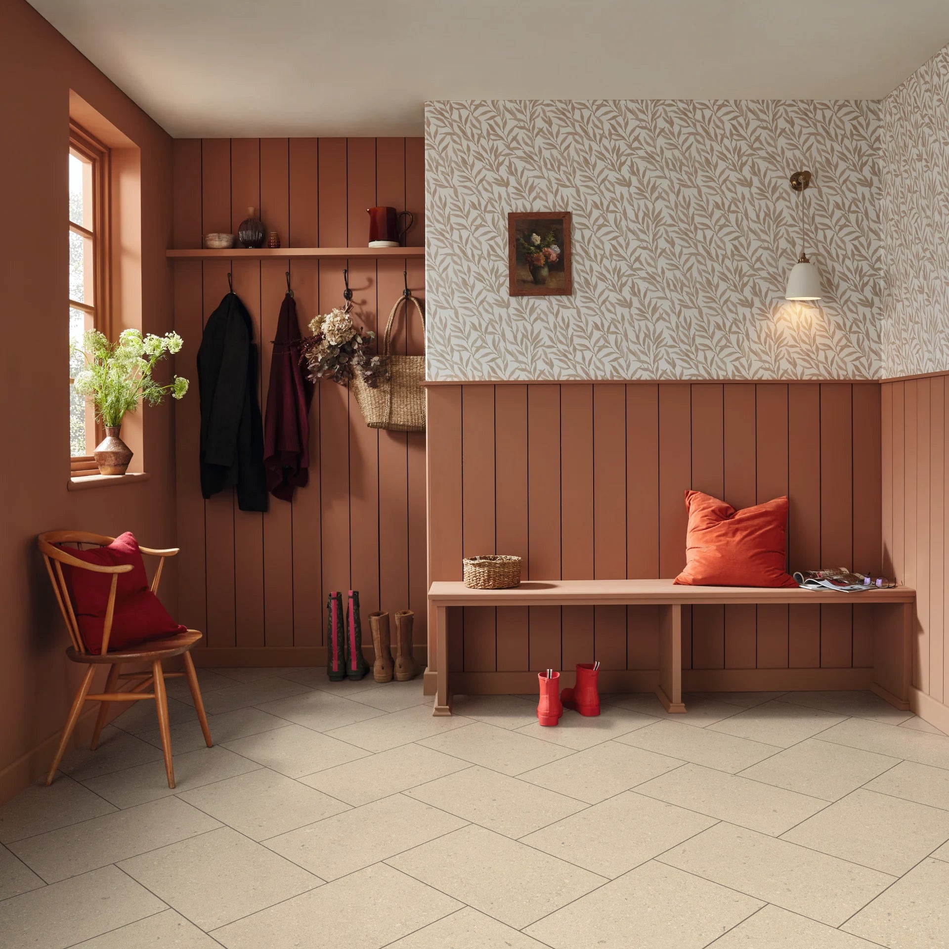 £20.99m2 - Palio Essenza by Karndean - Ischia Limestone PVT703 (1 x pack 3.345m2)