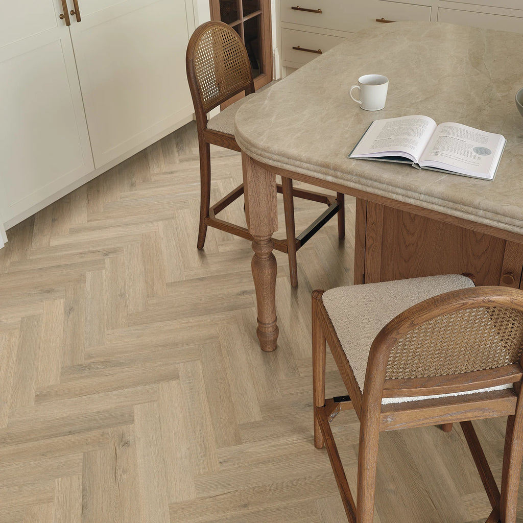 £20.99m2 - Palio Essenza by Karndean - Sorrento Oak Herringbone SM-PVP409 (1 x pack 3.345m2)