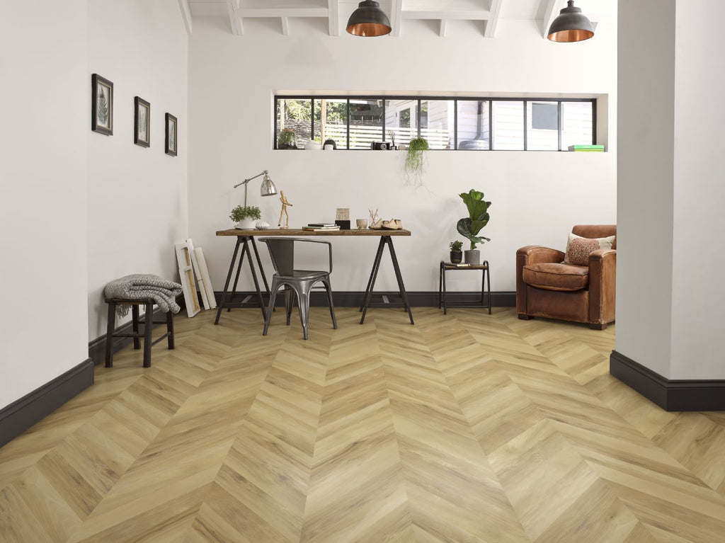 Hagley Signature Design 55 Witley Oak Gluedown LVT Fishbone