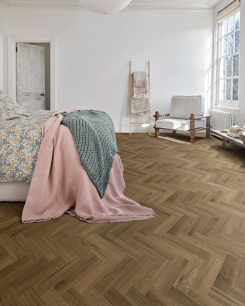 Hagley Signature Design 55 Romsley Dark Oak Gluedown LVT Parquet