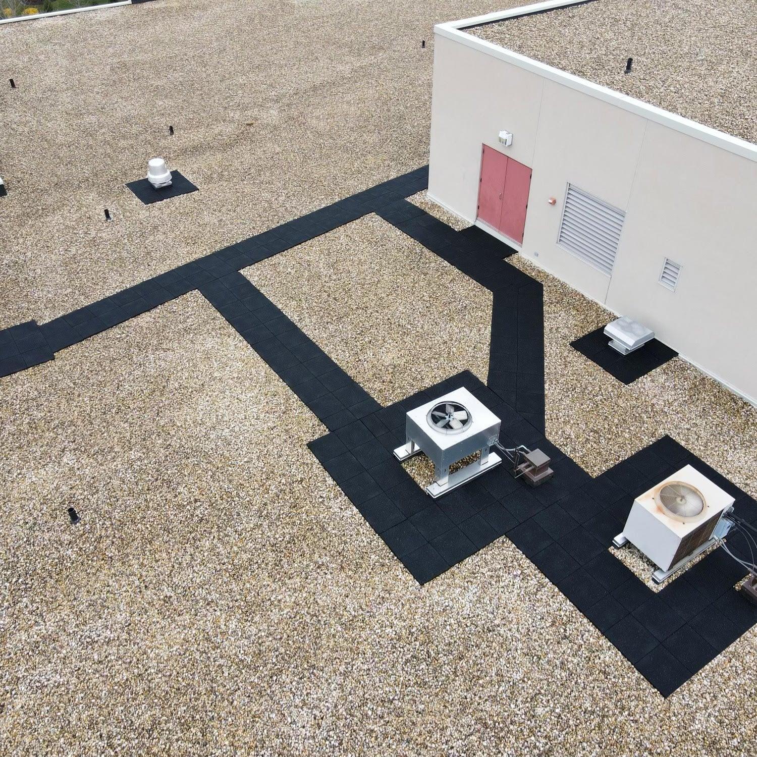 Rubber Rooftop Floor Tiles Extra Thick